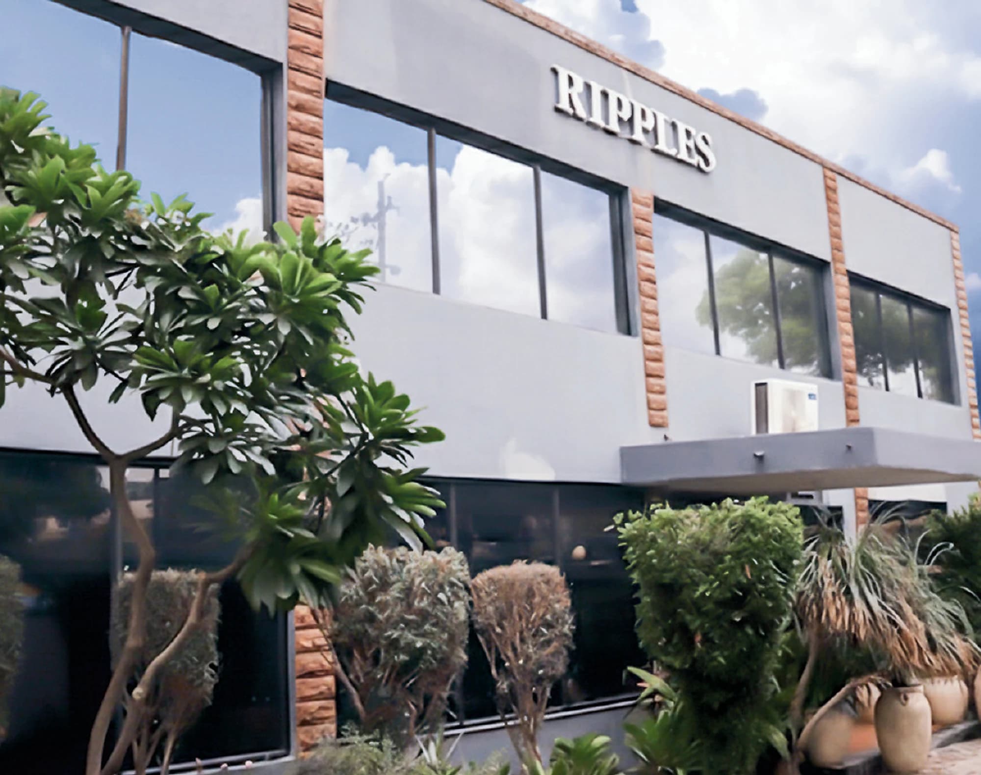 The Ripples manufacturing plant at Noida, a two-storey facility with the Ripples name on the facade